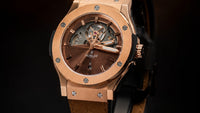 Hublot Classic Fusion Rose Gold Skeleton Automatic – Blue Sunburst Dial | Luxury Swiss Mechanical Watch