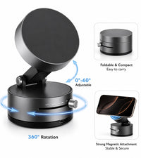 360° Foldable Magnetic Wireless Charging Stand – Adjustable Aluminum Desktop Phone Charger