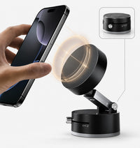 360° Foldable Magnetic Wireless Charging Stand – Adjustable Aluminum Desktop Phone Charger