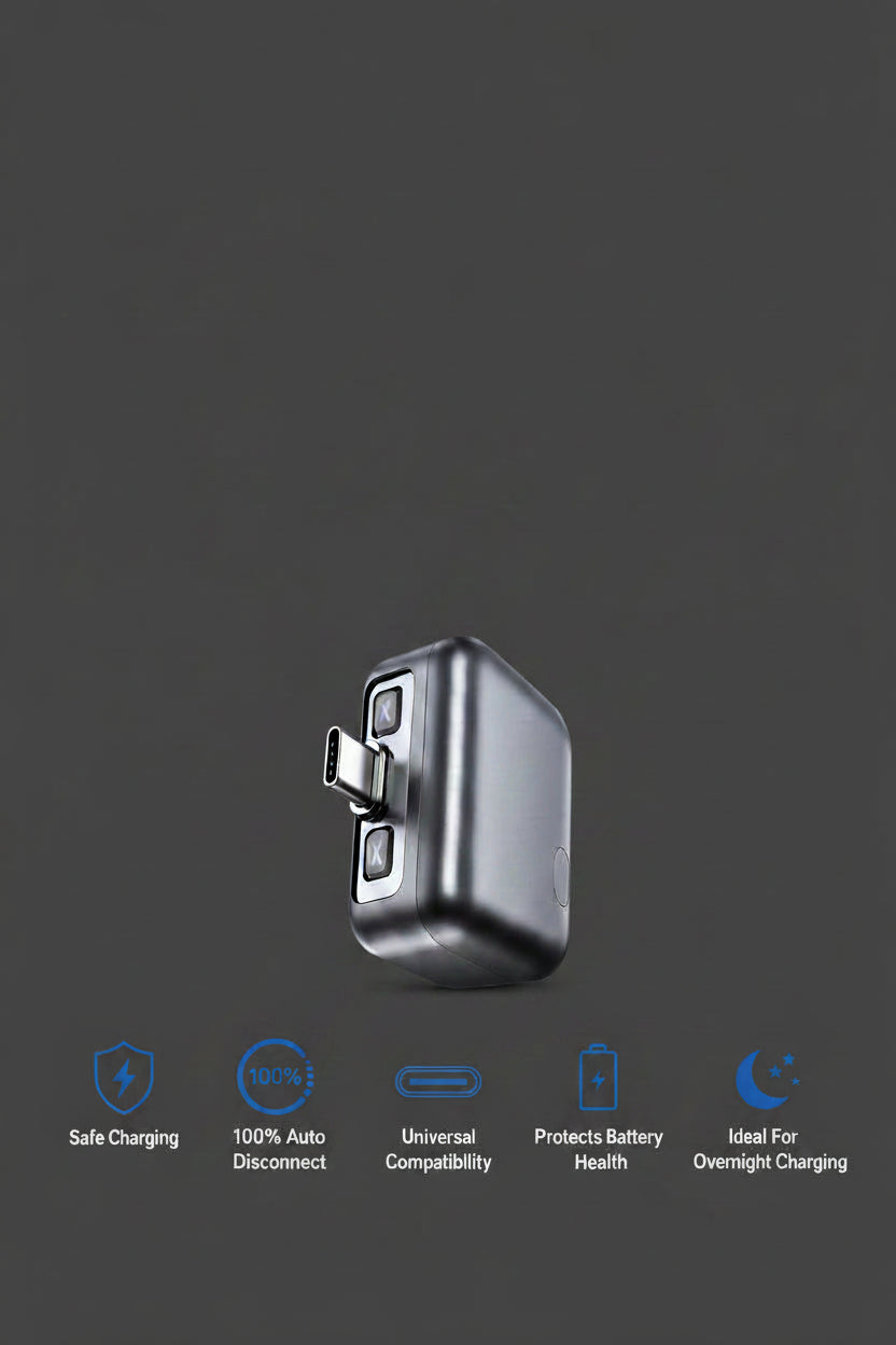 Smart Auto Disconnect USB-C Charging Adapter – Intelligent Battery Protection Device
